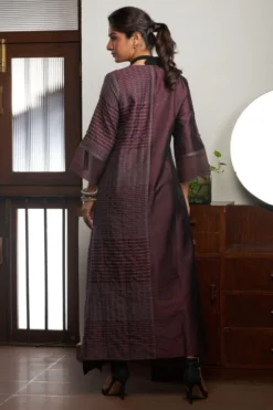 Bodhi Tree Wine Double Layered Kaftan Dress -Inca Clothing Shop 62bt9 4