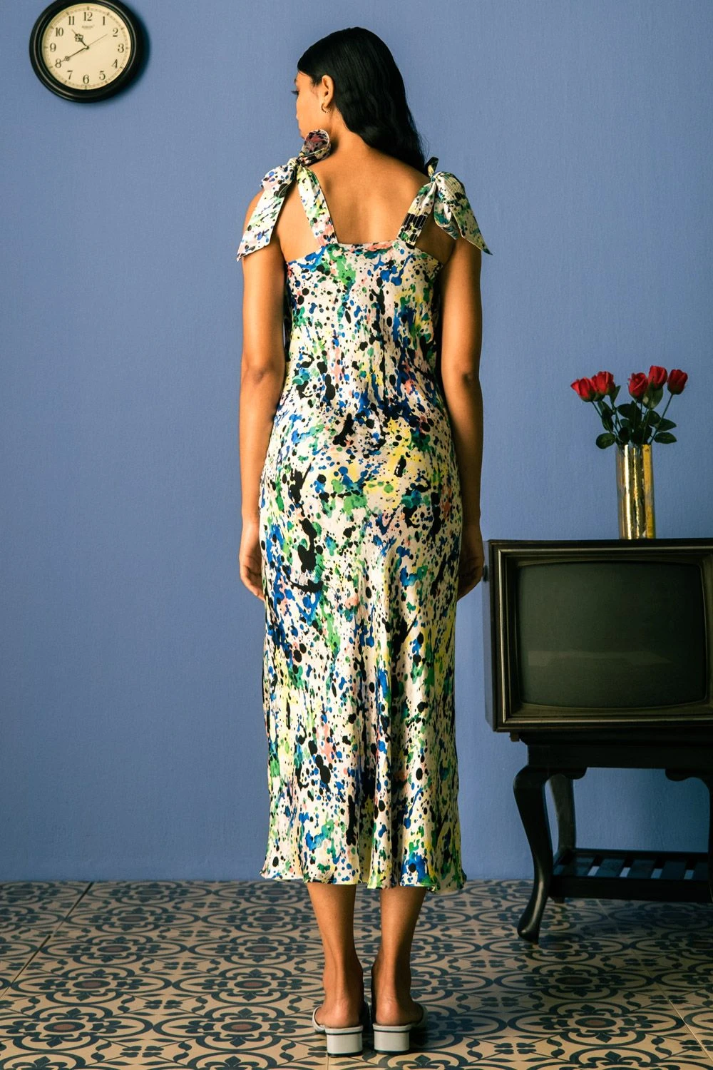 Studio RIGU Splatter Strappy Knot Dress 4 Studio RIGU Splatter Strappy Knot Dress - Image 4