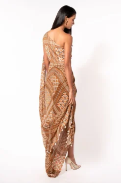 Nikita Mhaisalkar Tribal Print One Shoulder Dress 9 Nikita Mhaisalkar Tribal Print One Shoulder Dress -Inca Clothing Shop 67nm9 5