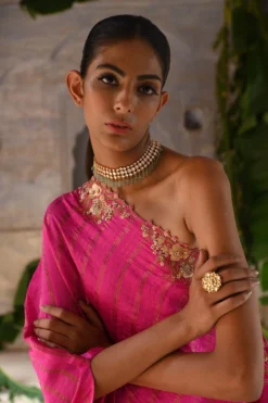 Deep Thee Fuchsia Pink One Shoulder Dress -Inca Clothing Shop 71023dt28 5