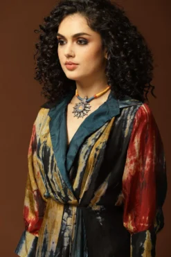 CAPISVIRLEO Multi-coloured Tie & Dye Asymmetric Dress 8 CAPISVIRLEO Multi-coloured Tie & Dye Asymmetric Dress -Inca Clothing Shop 71cap7 4