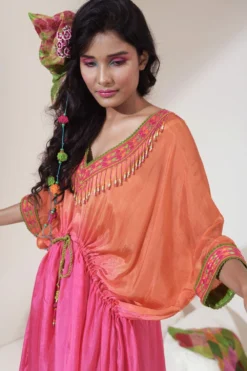 CAPISVIRLEO Trio Shaded Kaftan Dress With Embroidery 8 CAPISVIRLEO Trio Shaded Kaftan Dress With Embroidery -Inca Clothing Shop 75ca3 4