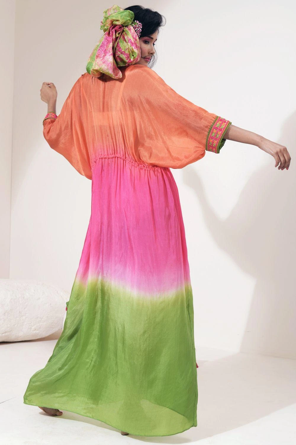 CAPISVIRLEO Trio Shaded Kaftan Dress With Embroidery 5 CAPISVIRLEO Trio Shaded Kaftan Dress With Embroidery - Image 5