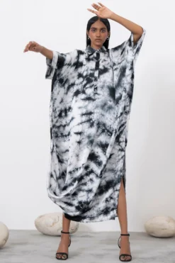 Corpora Studio Black & White Hand Dyed Boxy Dress