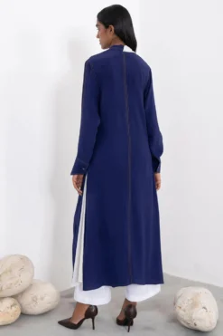 Corpora Studio Navy Blue Scarfed Silk Dress -Inca Clothing Shop 75cs4 4