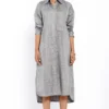 SNOB Printed Grey Shirt Dress