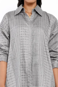 SNOB Printed Grey Shirt Dress -Inca Clothing Shop 811snobw15 5