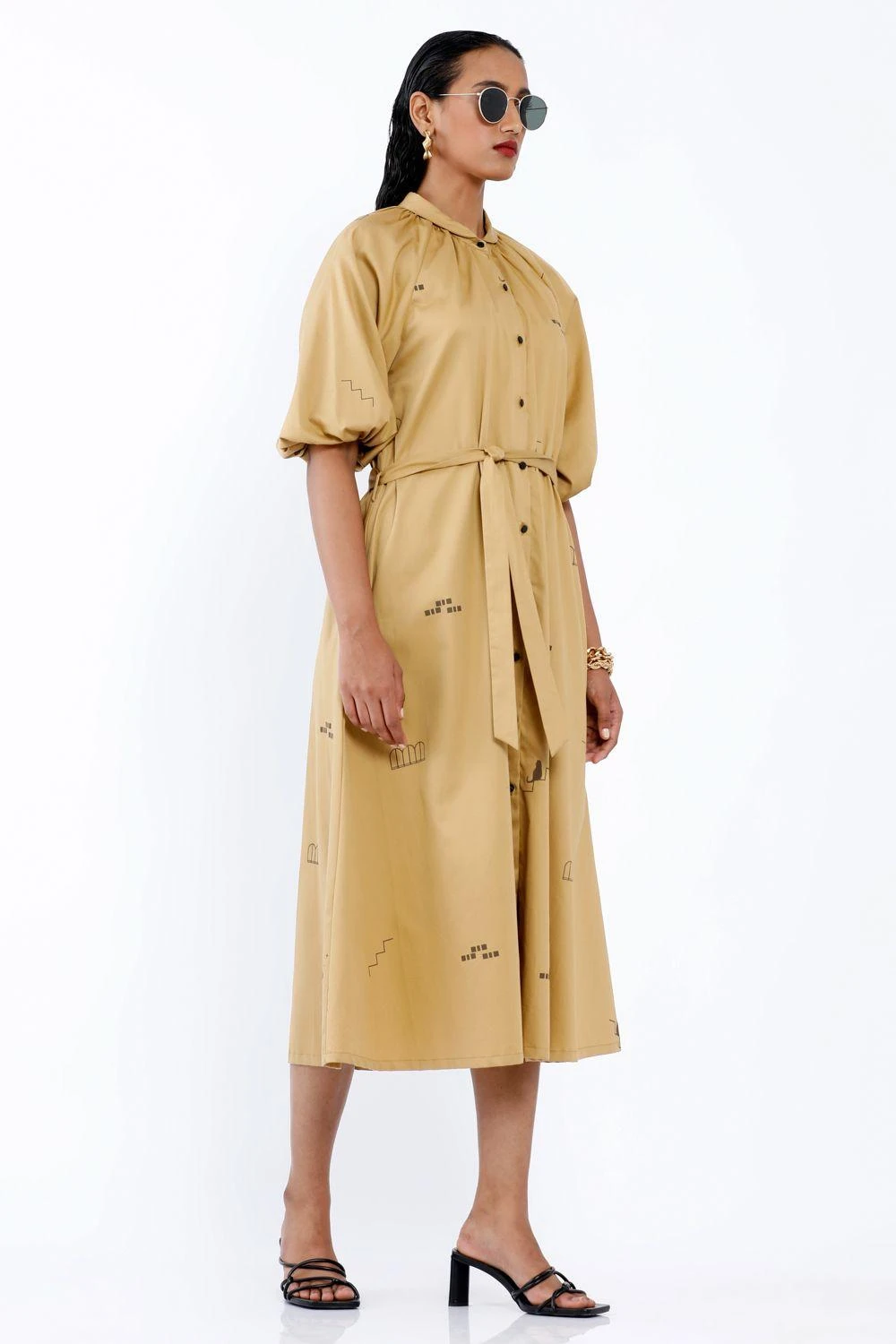 SNOB Printed Cotton Midi Dress 2 SNOB Printed Cotton Midi Dress - Image 2