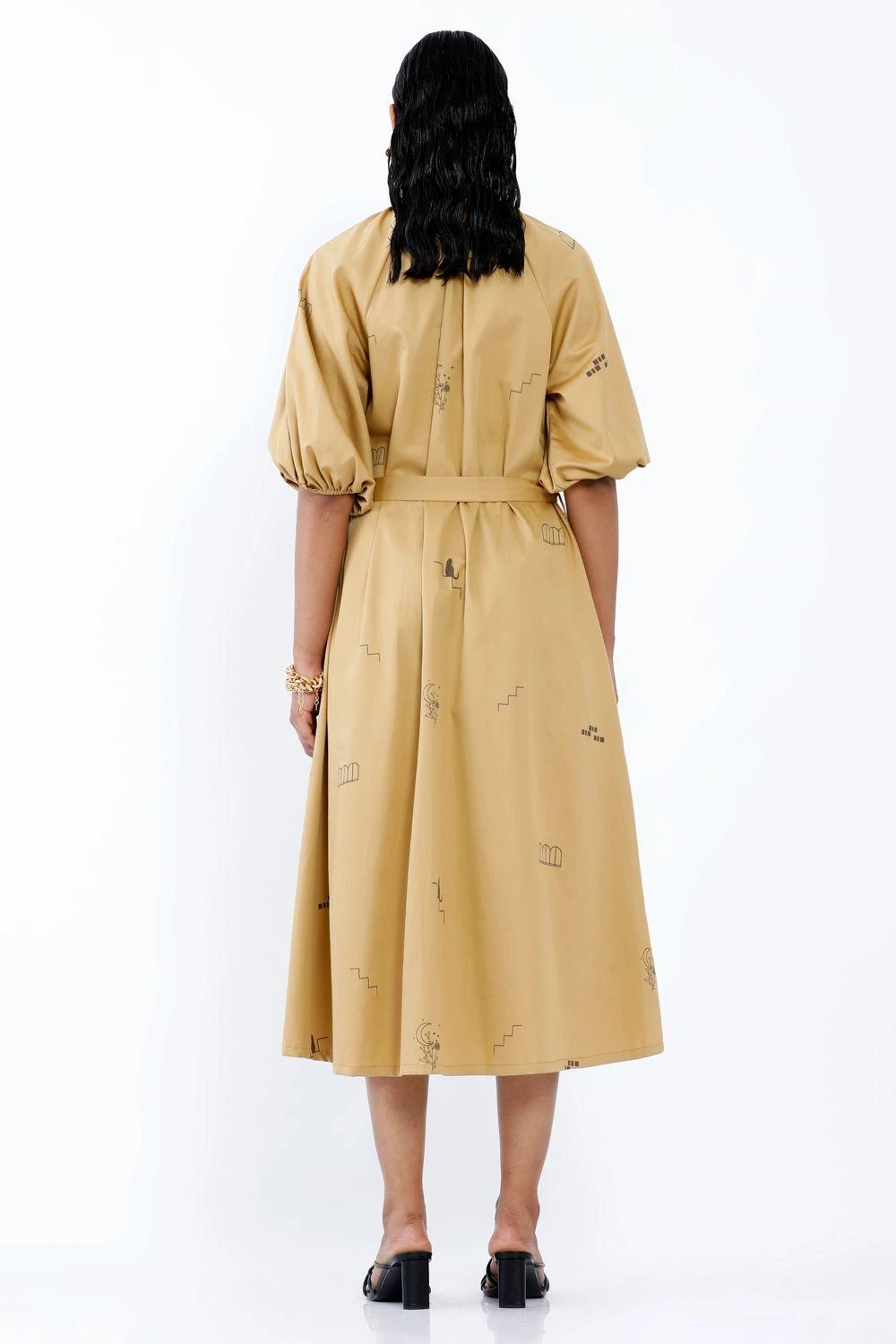 SNOB Printed Cotton Midi Dress 6 SNOB Printed Cotton Midi Dress - Image 6