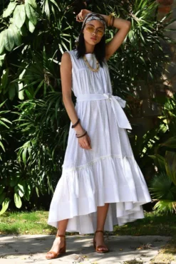Varun Bahl Pret Ivory High-low Dress