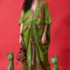 CAPISVIRLEO Green Kaftan Dress