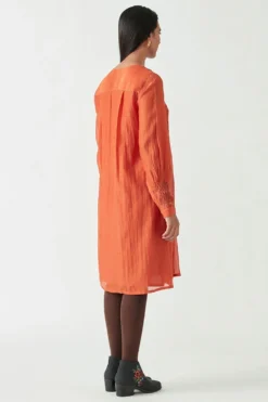 Payal Pratap Saffron Round Neck Tunic Dress -Inca Clothing Shop 8vr 13a 3