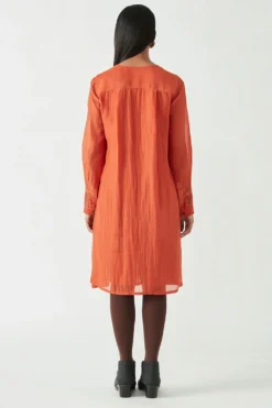 Payal Pratap Saffron Round Neck Tunic Dress -Inca Clothing Shop 8vr 13a 5