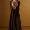 Shorshe Brown Vaani Choga Dress