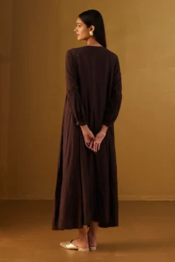 Shorshe Brown Vaani Choga Dress -Inca Clothing Shop 91023sr17 5