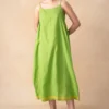 Injiri Green Cotton Slip Dress