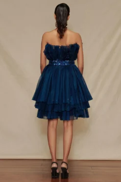 Shriya Som Pre-pleated Ruffle Dress With Floral Belt -Inca Clothing Shop 912ss42 4