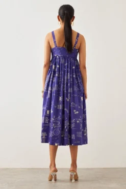 SNOB Purple Comic Print Strappy Dress -Inca Clothing Shop 91sn17 5