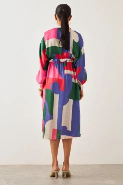 SNOB Pink Kimono Sleeve Canvas Dress -Inca Clothing Shop 91sn55 5