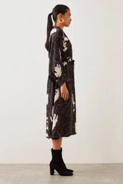 SNOB Poppy Black Kimono Sleeve Canvas Dress -Inca Clothing Shop 91sn56 3