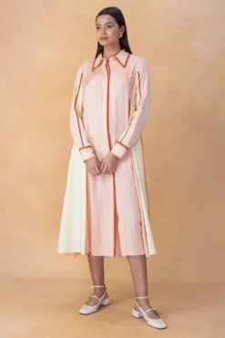 Bodice Salmon Butter Patchwork Dress