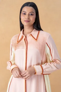 Bodice Salmon Butter Patchwork Dress -Inca Clothing Shop 9823be13 4