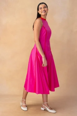 Bodice Hot Pink Halter Neck Dress -Inca Clothing Shop 9823be3 3