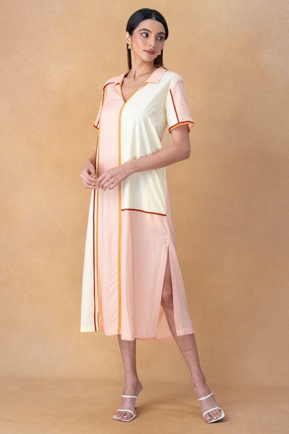 Bodice Salmon Butter Colourblock Dress 1 Bodice Salmon Butter Colourblock Dress