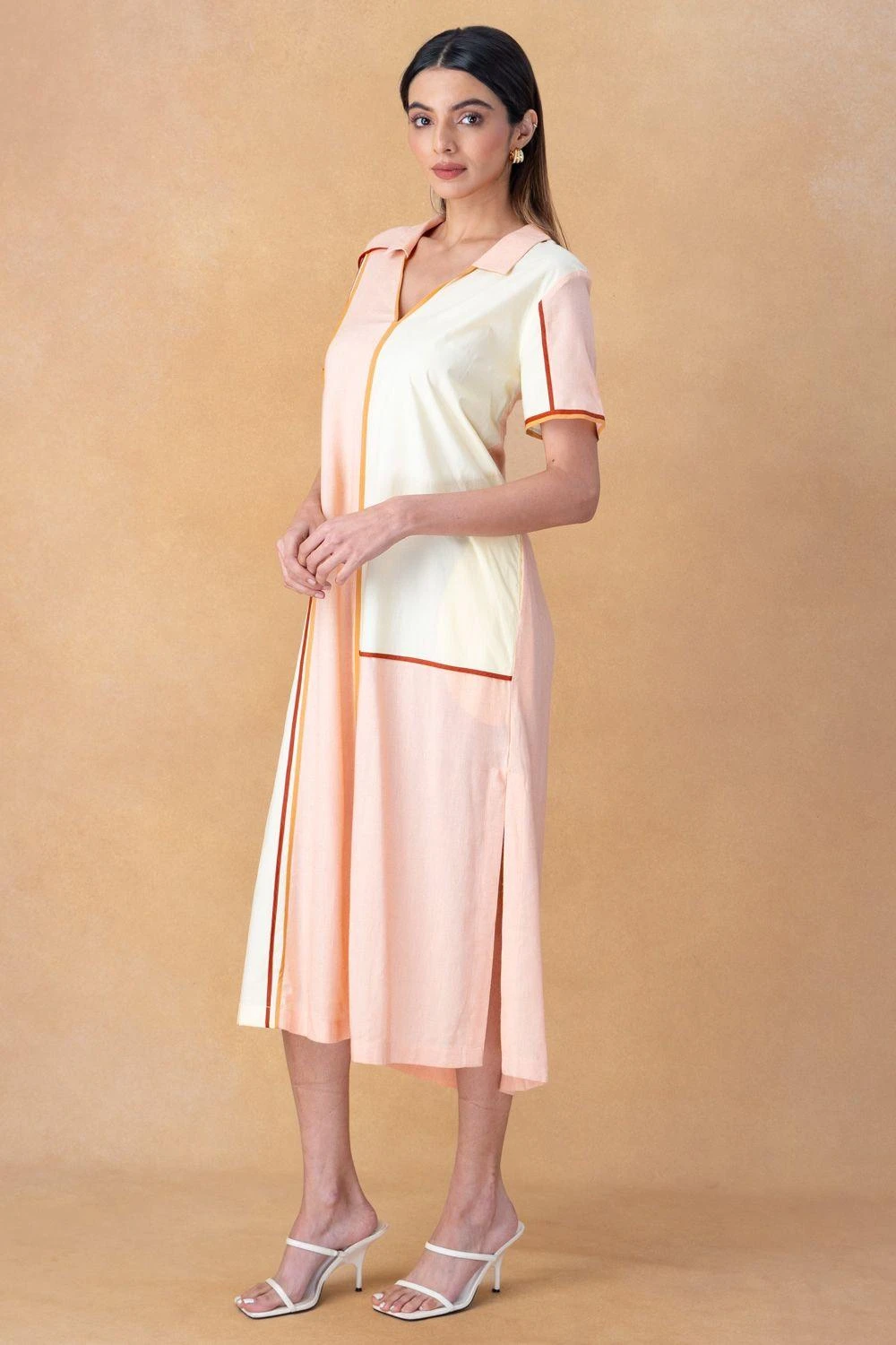 Bodice Salmon Butter Colourblock Dress 3 Bodice Salmon Butter Colourblock Dress - Image 3