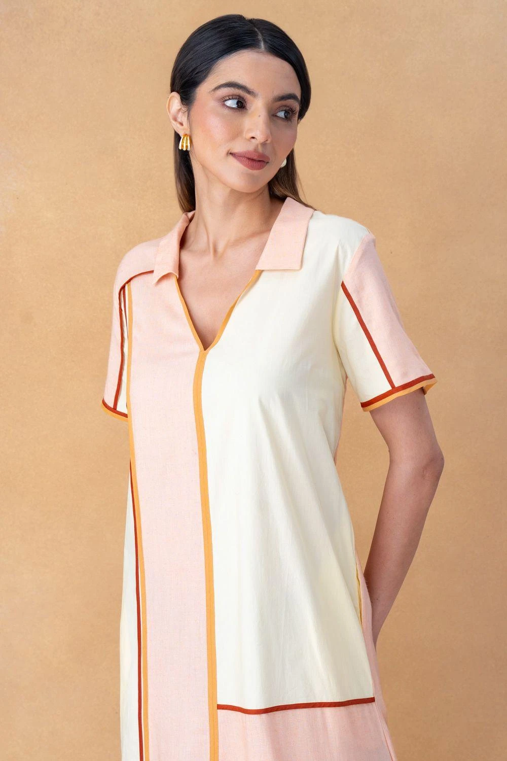 Bodice Salmon Butter Colourblock Dress 4 Bodice Salmon Butter Colourblock Dress - Image 4