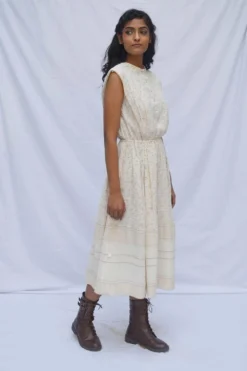 Ahmev Pleated Drawstring Dress