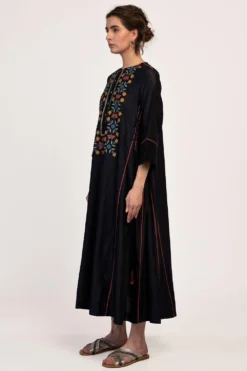 Ikai Navy Blue A-line Braid Dress 6 Ikai Navy Blue A-line Braid Dress -Inca Clothing Shop alk 2027 3