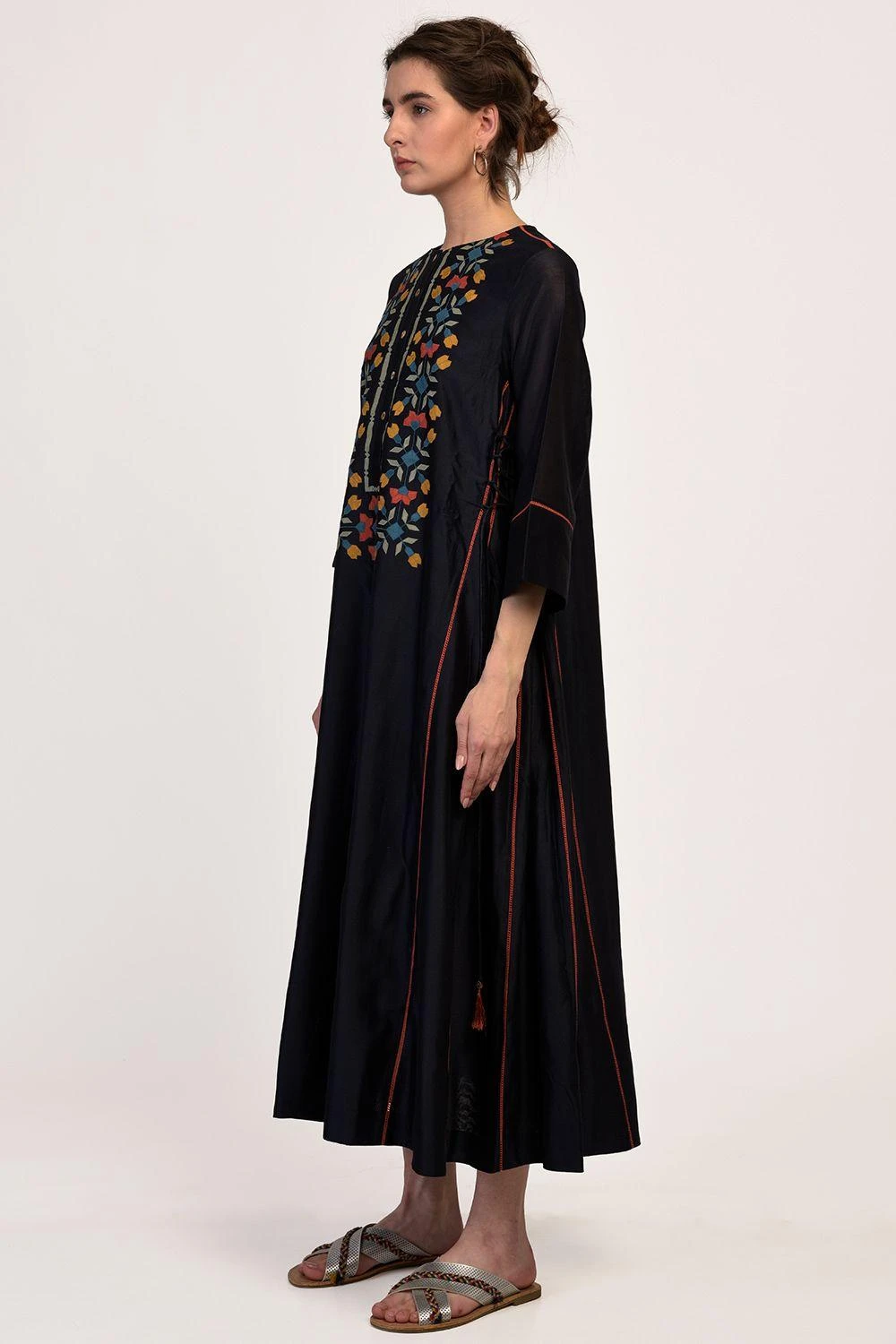 Ikai Navy Blue A-line Braid Dress 3 Ikai Navy Blue A-line Braid Dress - Image 3