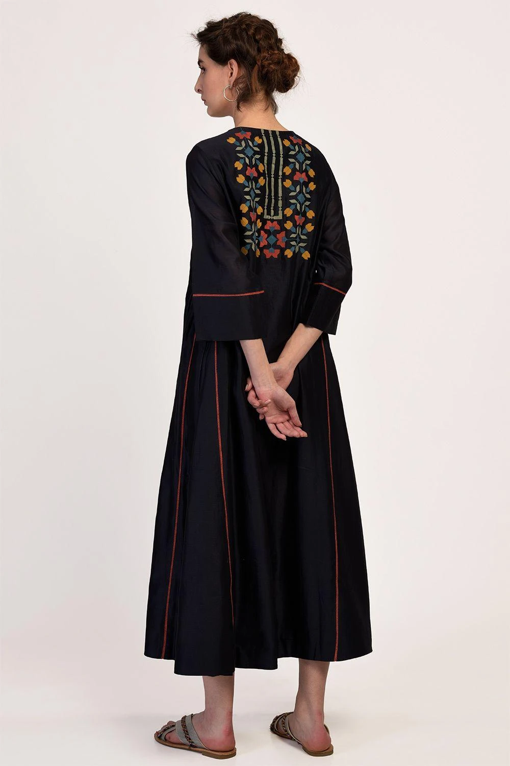 Ikai Navy Blue A-line Braid Dress 4 Ikai Navy Blue A-line Braid Dress - Image 4