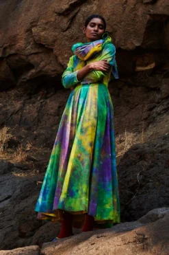 Tie-dye Panelled Dress