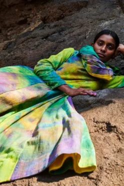 Tie-dye Panelled Dress -Inca Clothing Shop asma dress 3