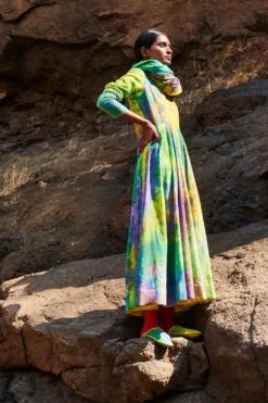 Tie-dye Panelled Dress -Inca Clothing Shop asma dress 5