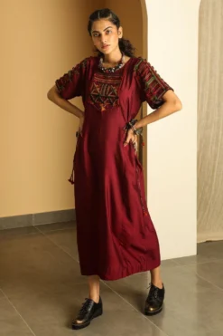 Medha Cotton Plum Tunic Dress