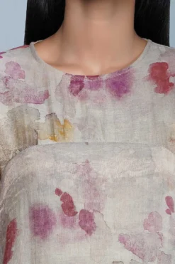 YAVI Impressionist Printed Tissue Dress -Inca Clothing Shop brcd 10 4