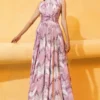 Nikita Mhaisalkar Lilac Floss Print Maxi Dress