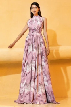 Nikita Mhaisalkar Lilac Floss Print Maxi Dress