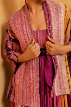 Nikita Mhaisalkar Berry Stoke Printed Tube Dress 6 Nikita Mhaisalkar Berry Stoke Printed Tube Dress -Inca Clothing Shop ca trs22 046 3