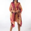 CAPISVIRLEO Kaftan Style Tie & Dye Short Dress