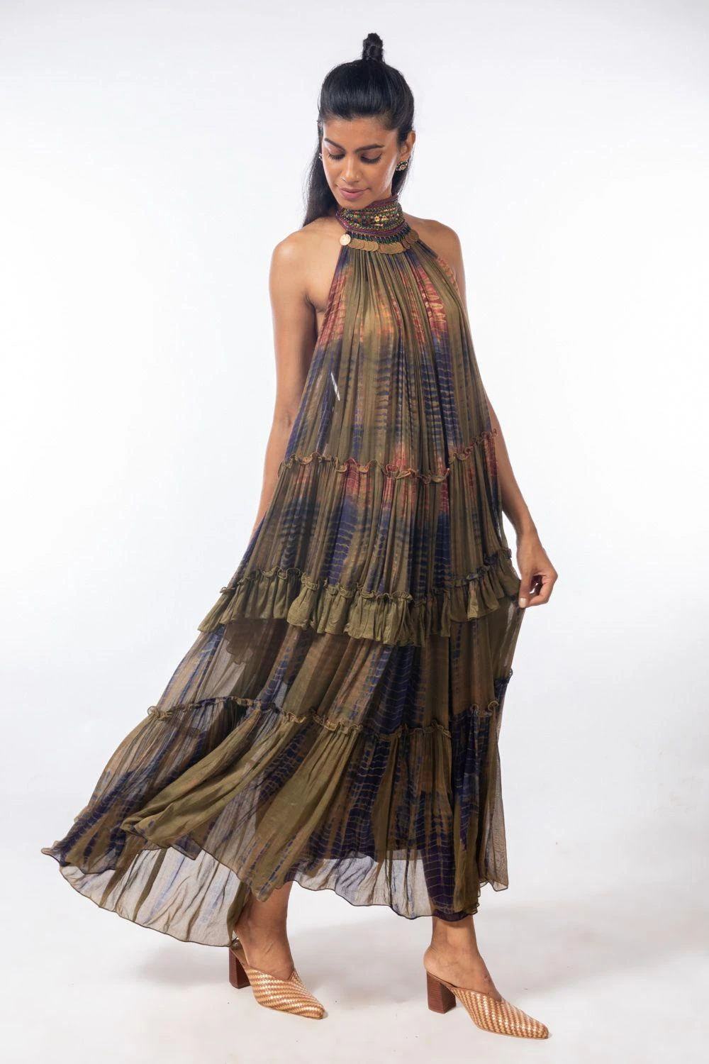 CAPISVIRLEO Moss Green Maxi Dress 2 CAPISVIRLEO Moss Green Maxi Dress - Image 2