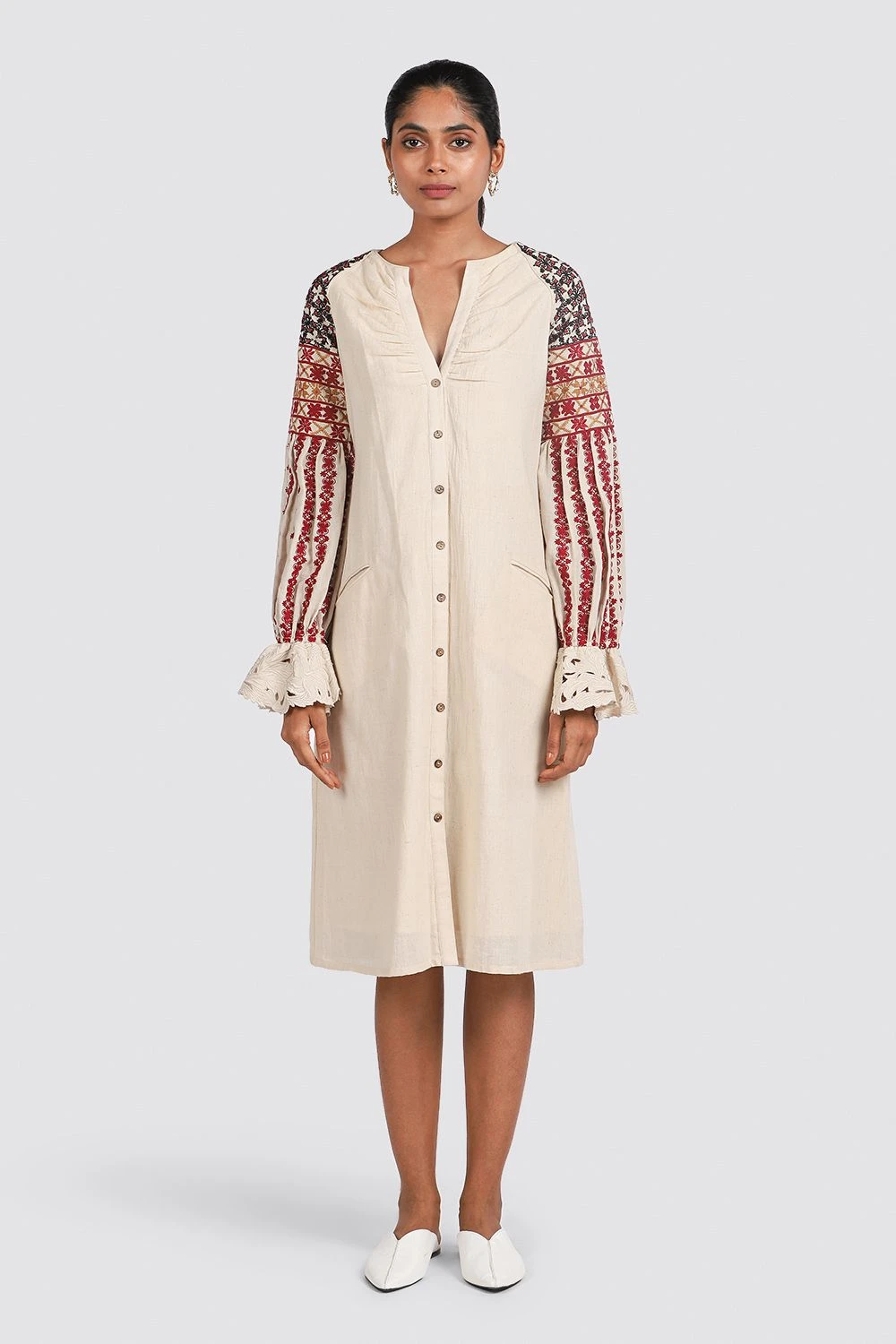 Chandrima Embroidered Shirt Dress 1 Chandrima Embroidered Shirt Dress