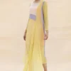 Abhishek Sharma Colourful Panelled Draped Dress