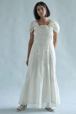 SWGT White Prarie Silk Dress