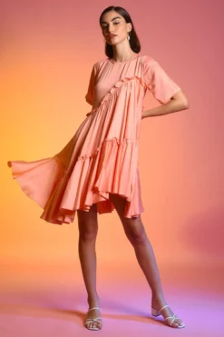 ECHO Pink Ruffle Dress