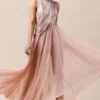 Tarun Tahiliani Crinkled Flared Bottom Tulle Dress