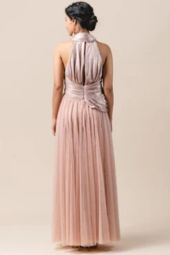 Tarun Tahiliani Crinkled Flared Bottom Tulle Dress -Inca Clothing Shop fa ssu drp dl 1 4